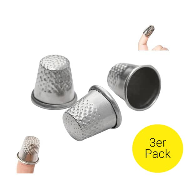 40 Stück Fingerhüte Aus Metall – Silber, Aluminium, 16x19 Mm – Mit Anti-Rutsch-Muster Für Nähen & Basteln
