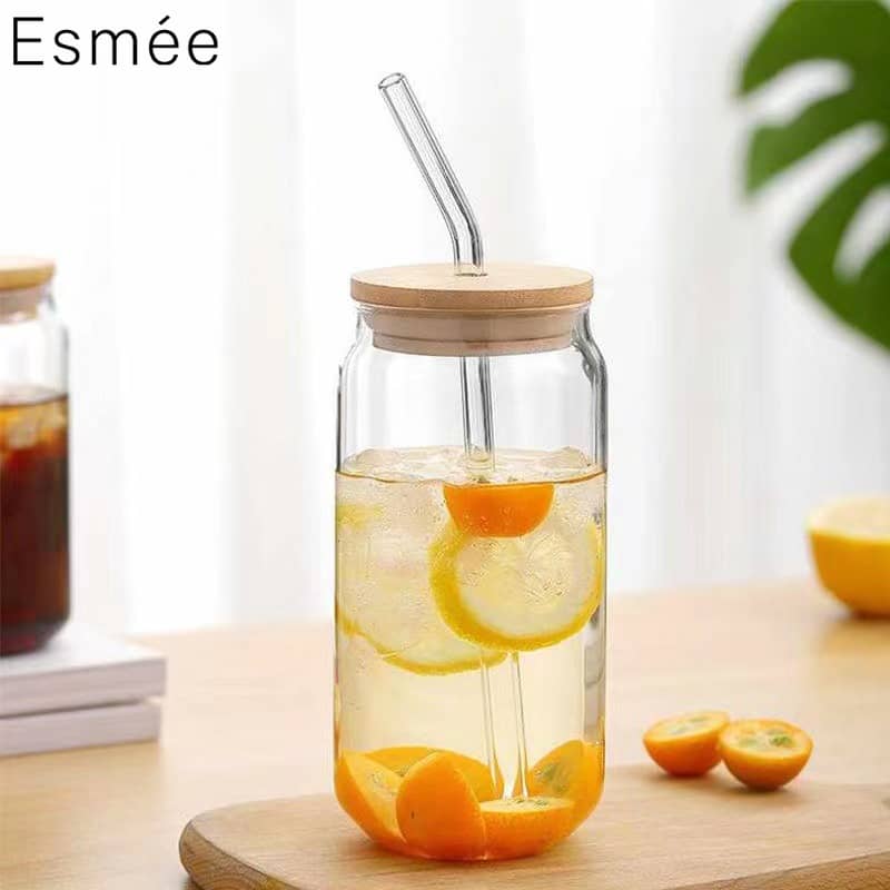540ml) Glas Cocktail Cup Getrnke Becher + Deckel