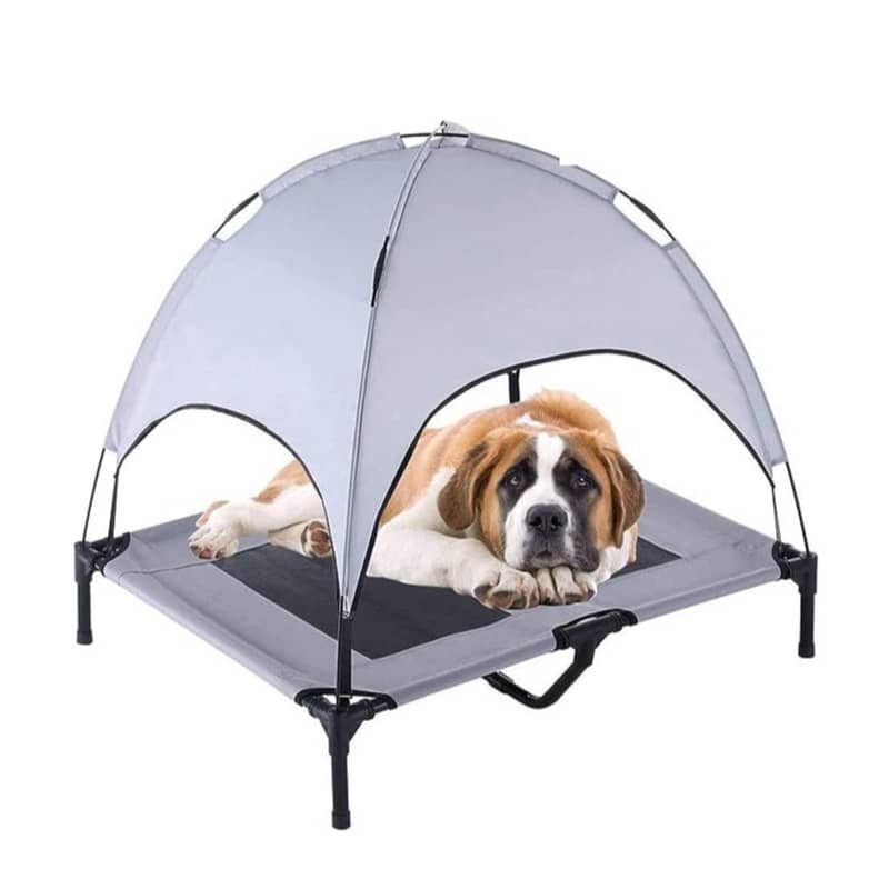 92x76cm) Erhhtes Hundebett Outdoor Zelt mit Dach