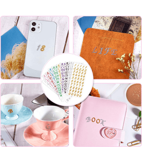 Glitzer-Alphabet Aufkleber – 12 Blätter, Silber & Perfekt Zum Basteln