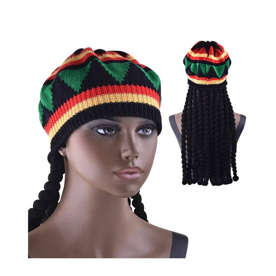 Jamaika Kostüm Set – Inkl. Dreadlock-Perücke, Sonnenbrille, Halskette & Armband
