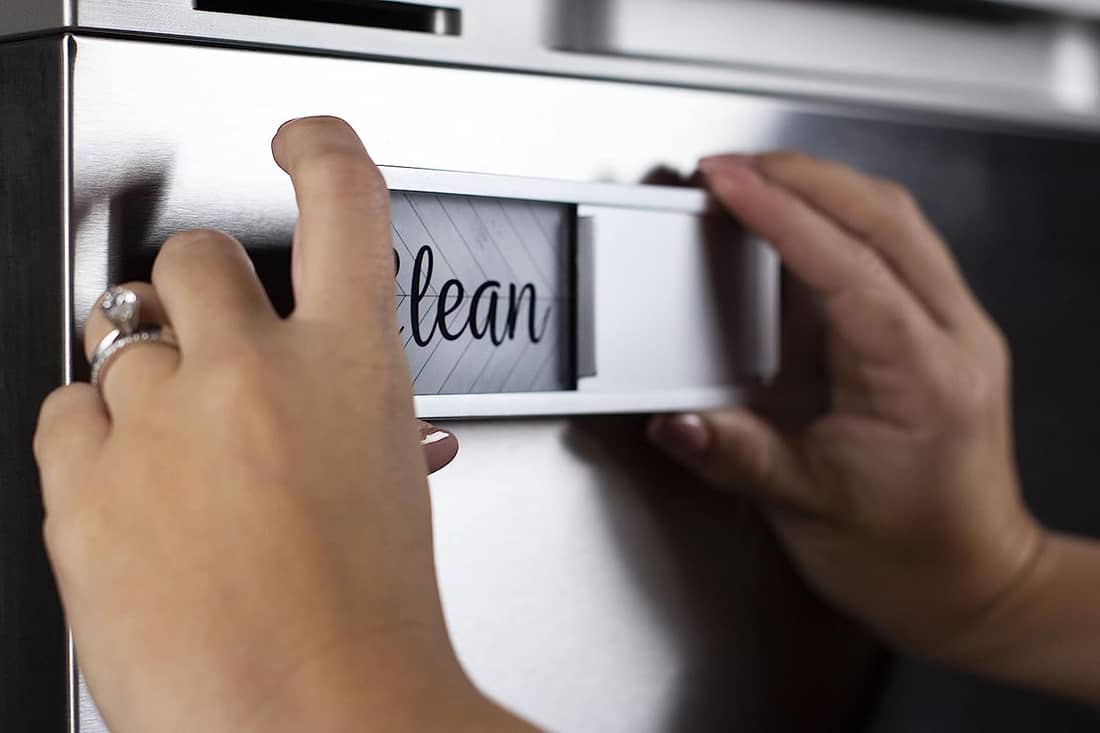Clean/Dirty Magnet Für Geschirrspüler – Doppelseitiges Schild Mit Blumendesign 8,9 X 5,7 Cm