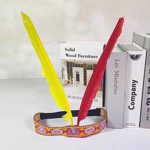 3 Stück Blaue Feder-Haarbänder – Pferdeschwanz-Bopper, Für Partys & Kostüme | Lustiges Accessoire Für Frauen & Mädchen