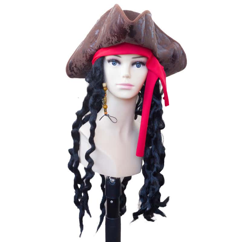 Jack Sparrow Perücke Fasnachts Kostüm Zubehör Pirat