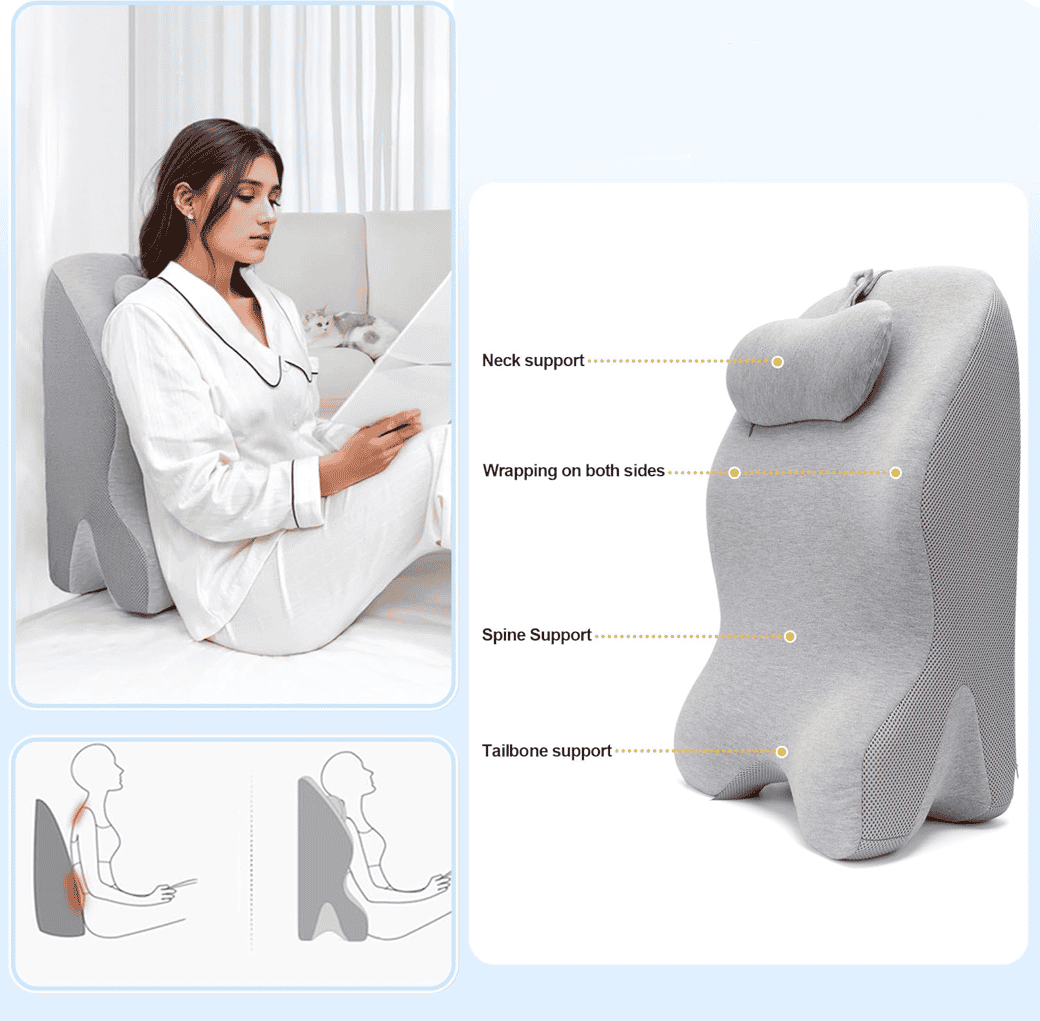 Gaming Lesekissen 60x58cm - Ergonomische Stütze Für Bett & Sofa