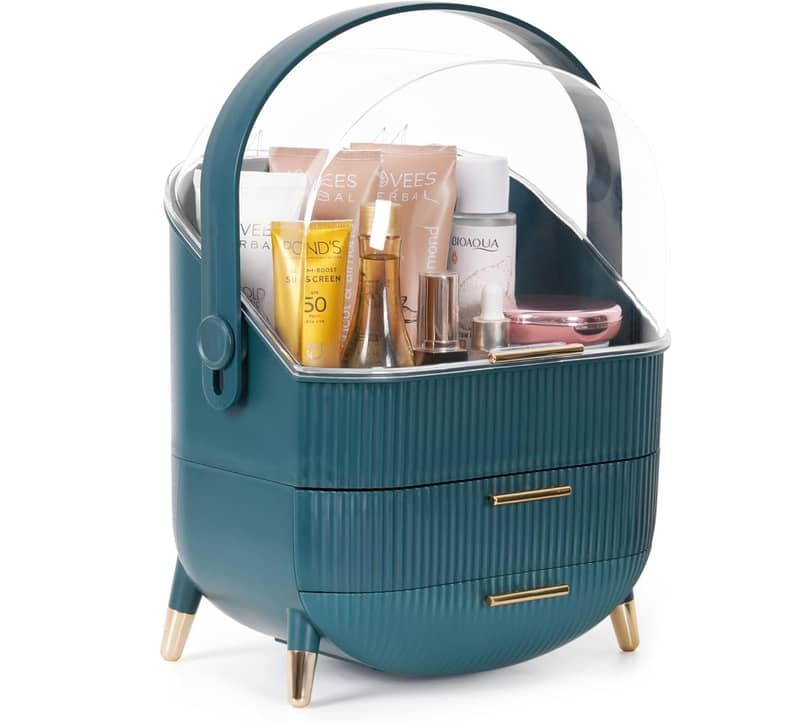 Make Up Organizer Aufbewahrung Grün/Transparent