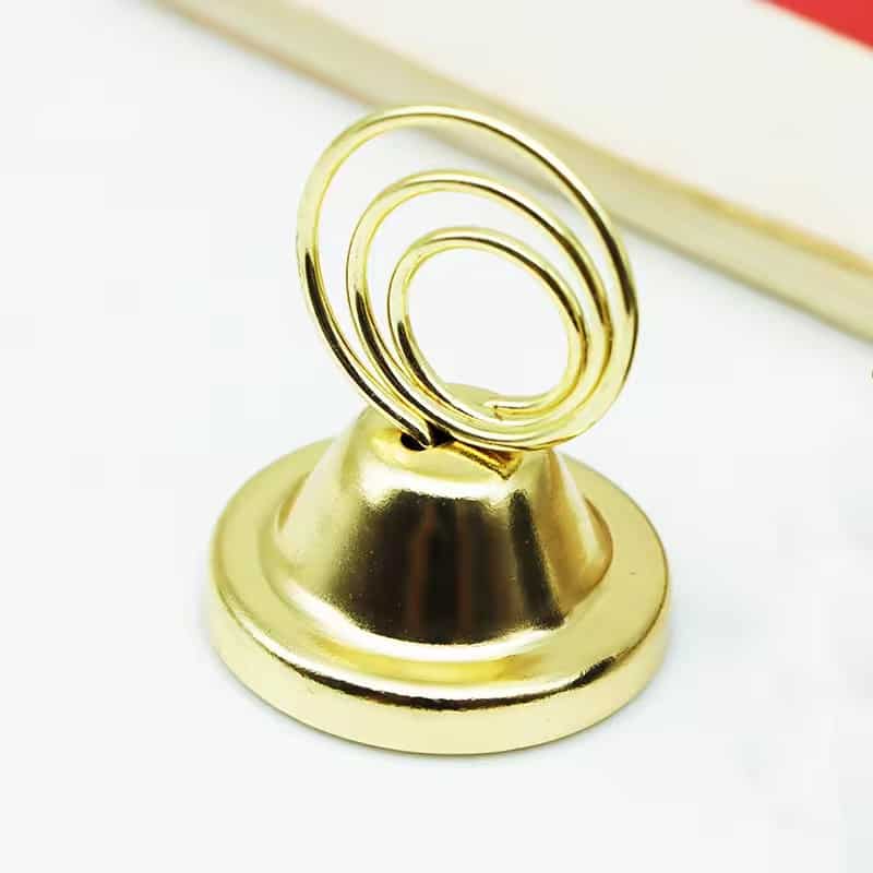 50 Stück Goldene Fotohalter - Blumenkartenhalter 12cm Für Hochzeit & Party