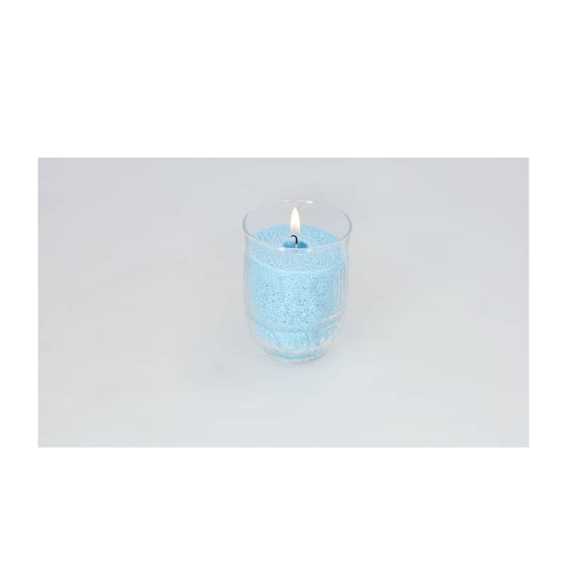 Kerzen Sand DIY Perlenkerze Wachs Granulat Hellblau