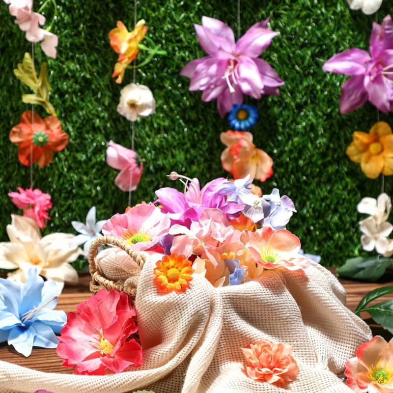 20-tlg. Set Blumen Aufhänger DIY Bastel Deko Girlande