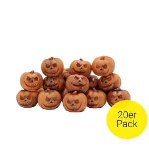 50 Stück Mini-Kürbis Perlen Aus Kunstharz – Halloween Deko, Ca. 2 Cm