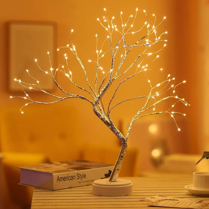 50cm) LED Deko Bonsai Tischleuchte Baum Lampe