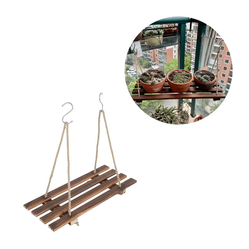 Holz Balkon Regal Home Deko Ablage Geländer Hängeregal