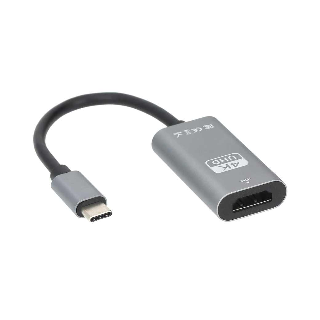 Adaptateur USB C vers HDMI pour smartphone en noir