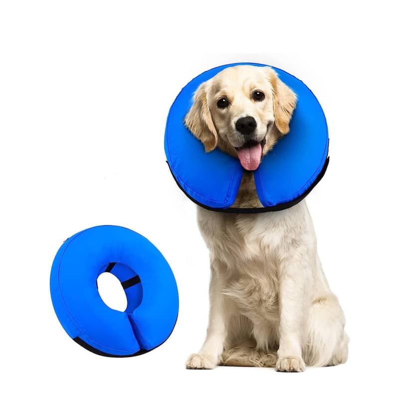 25-38cm Aufblasbarer Hunde Kragen Wunden Halskrause