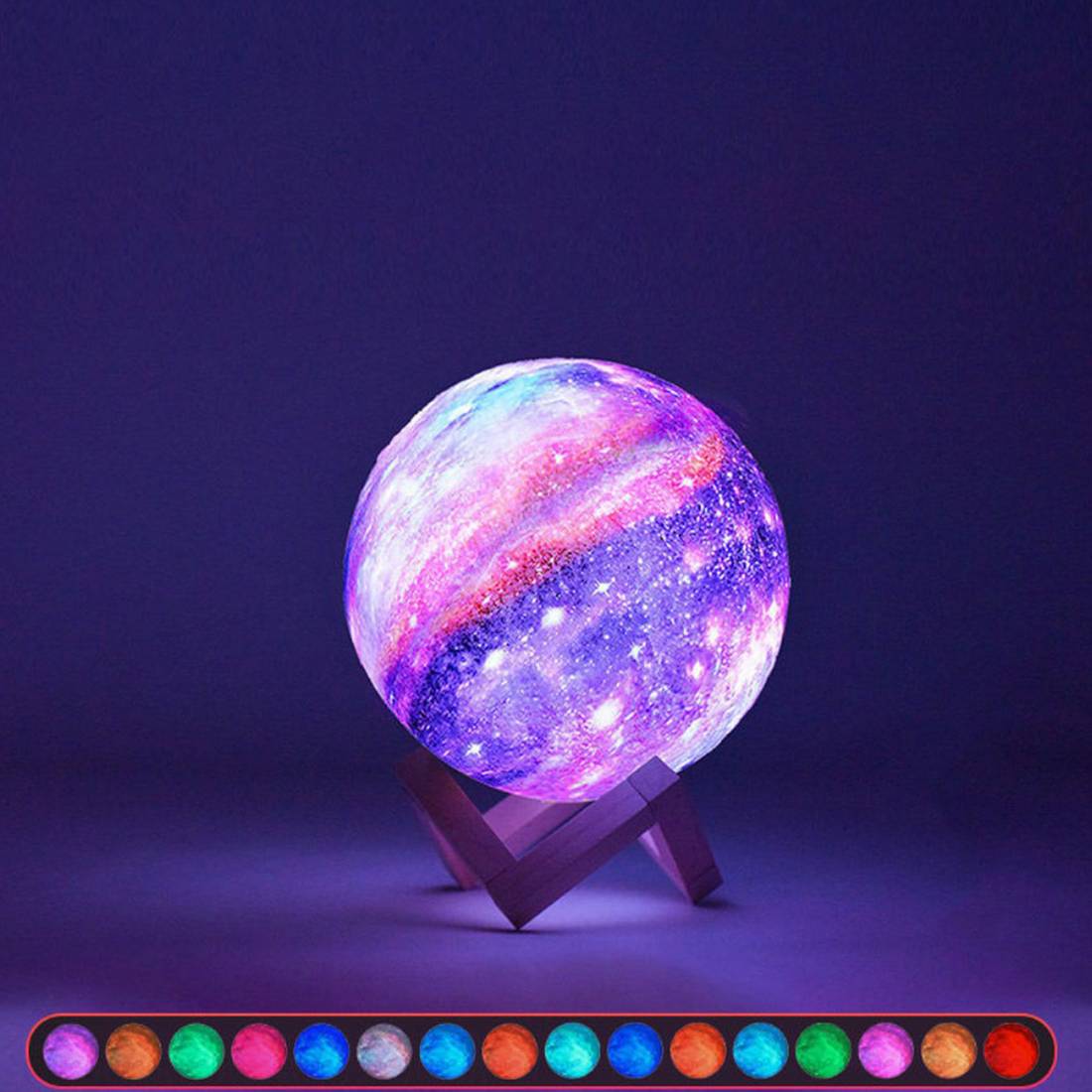 Lampe Lune 3D, Veilleuse LED Lampe Luna Tactile 3 Couleurs, 15cm-5,9inch Diamètre, USB