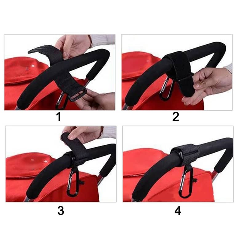 2er Pack Aluminium Karabiner Haken fr Kinderwagen