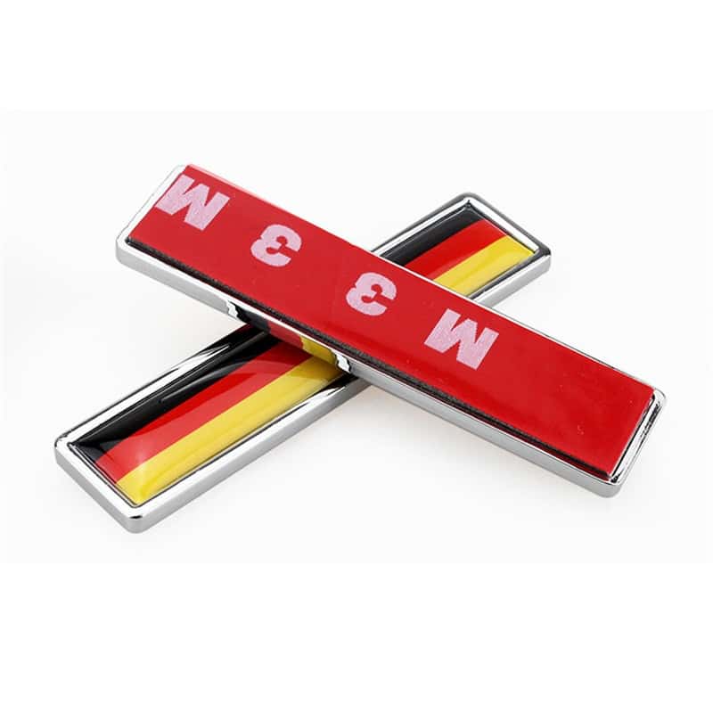 2er Set) Auto 3D Flagge Metall Emblem Deutschland