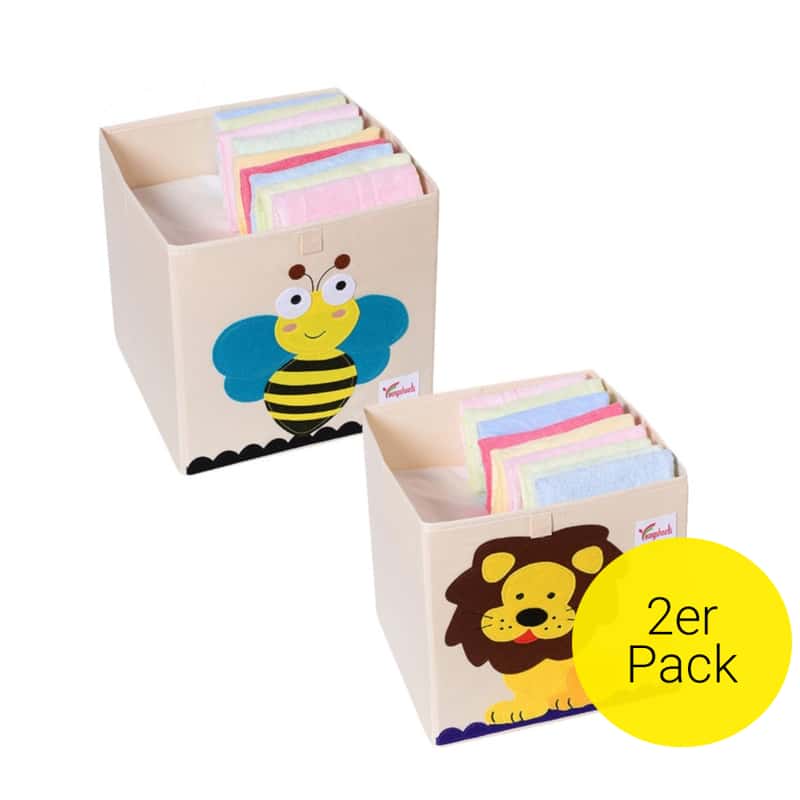 2er Set) Kinder Spielzeug Organizer - Löwe / Biene