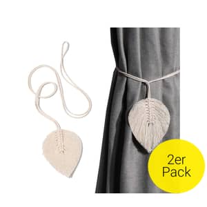 2 Pcs Boho Vorhang Raffhalter Gardinen Geflochten V Produktbild-Vorschau 9