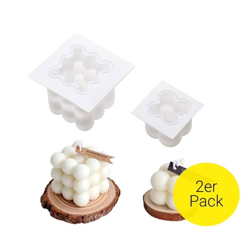 2er Set) Silikon Bubble Form DIY Kerzen Giessen