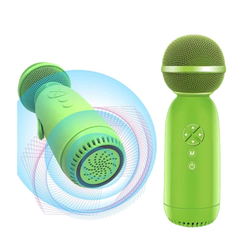 2in1 Kinder Mikrofon Bluetooth 5.0 Lautsprecher Grün