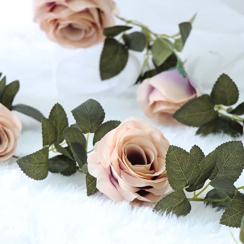 10 x Rose  rosa/pink Kunstblumen Seidenblumen