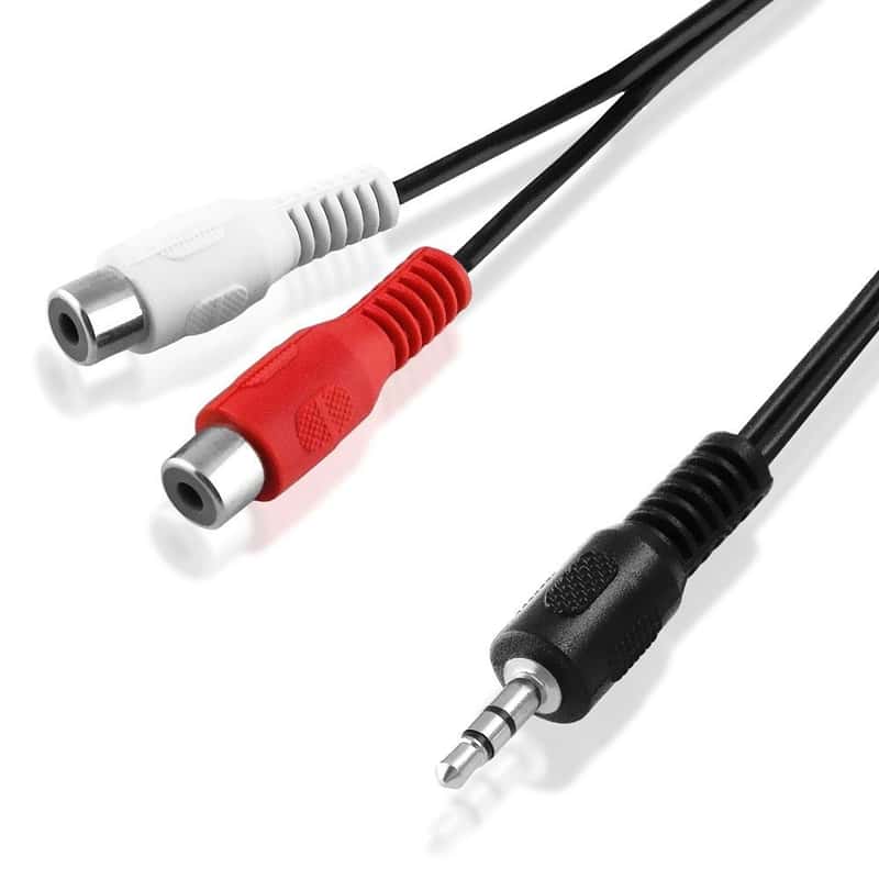 2pc 3.5 mm Klinke Klinkenstecker auf 2 RCA Buchse Y Chinch Audio Stereo Adapter 