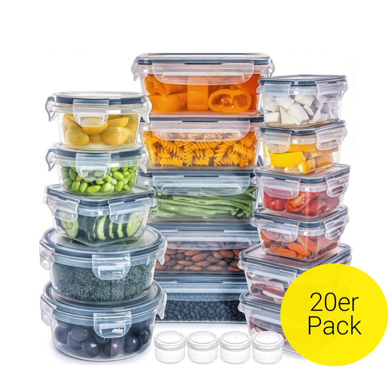 20er Set) Frischhalte Dosen Kühlschrank Organizer