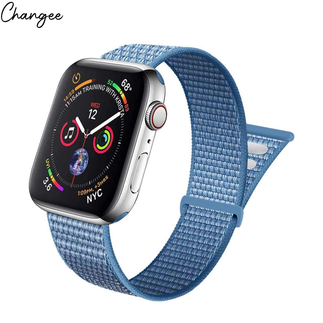 Apple Watch 42/41/40/38mm Nylon Armband in Blau