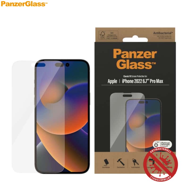 PanzerGlass iPhone 14 Pro Max Antibakterielle Folie