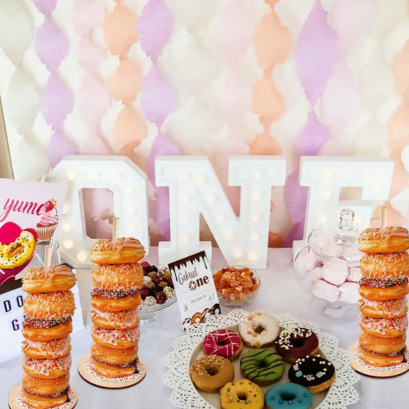3PCS Donut Doughnut Stapler Geburtstagsparty Hochzeitsgeschenk Tisch Ständer Gut 