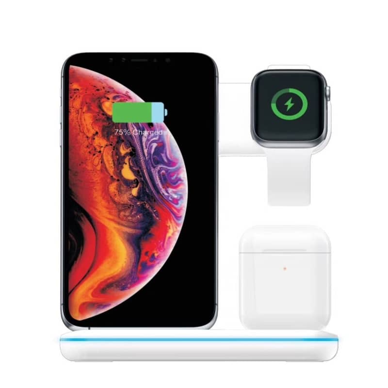 3in1 Watch Qi 15W Smartphone AirPods 