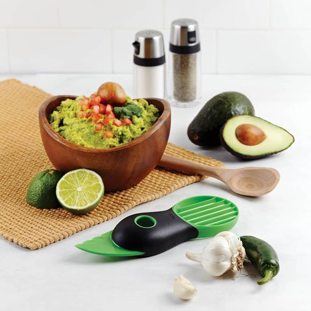 3-in-1 Avocado-Schneider – Hobel, Schneider & Grubenentferner In Einem – Aus Edelstahl & Kunststoff, Einfach Zu Reinigen