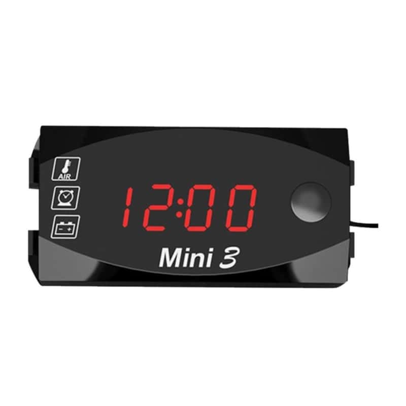 Mini Auto Digitaluhr Thermometer Voltmeter 3 in 1 leuchtende Fahrzeuguhr