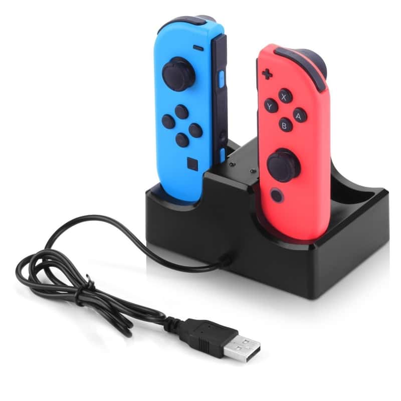 4-Fach USB Akku Ladegerät für Nintendo Switch