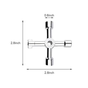 Universal Kreuzschlüssel Set – 3-teilig, Für Wasser/Gas/Stromzähler, Schaltschränke