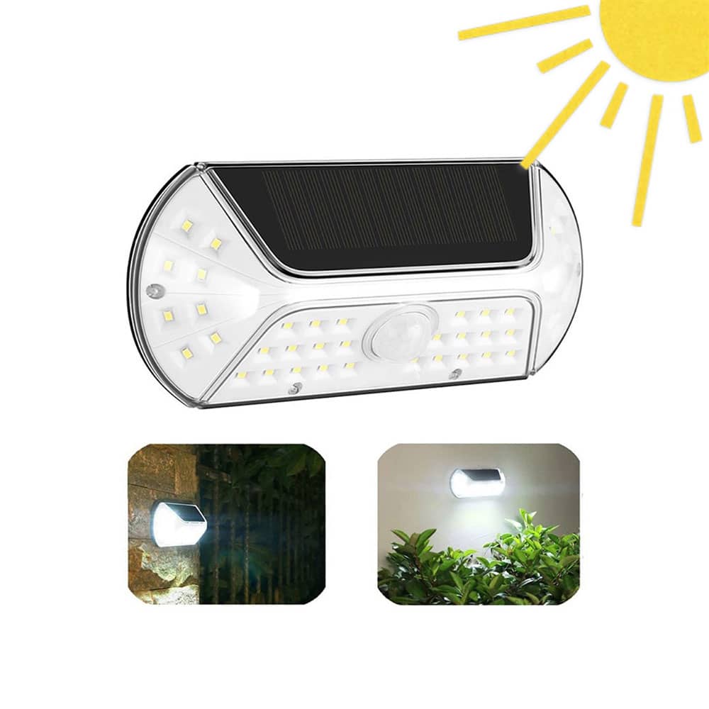 Acouto Solar-Wandleuchte Mit Bewegungsmelder – IP65 Wasserdicht, 250 Lumen, Für Außenbereich