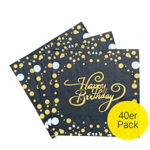 Über 3000 Stück Happy Birthday Konfetti – Schwarz, Gold, Silber Mit Glitzer, Für 40. Geburtstag