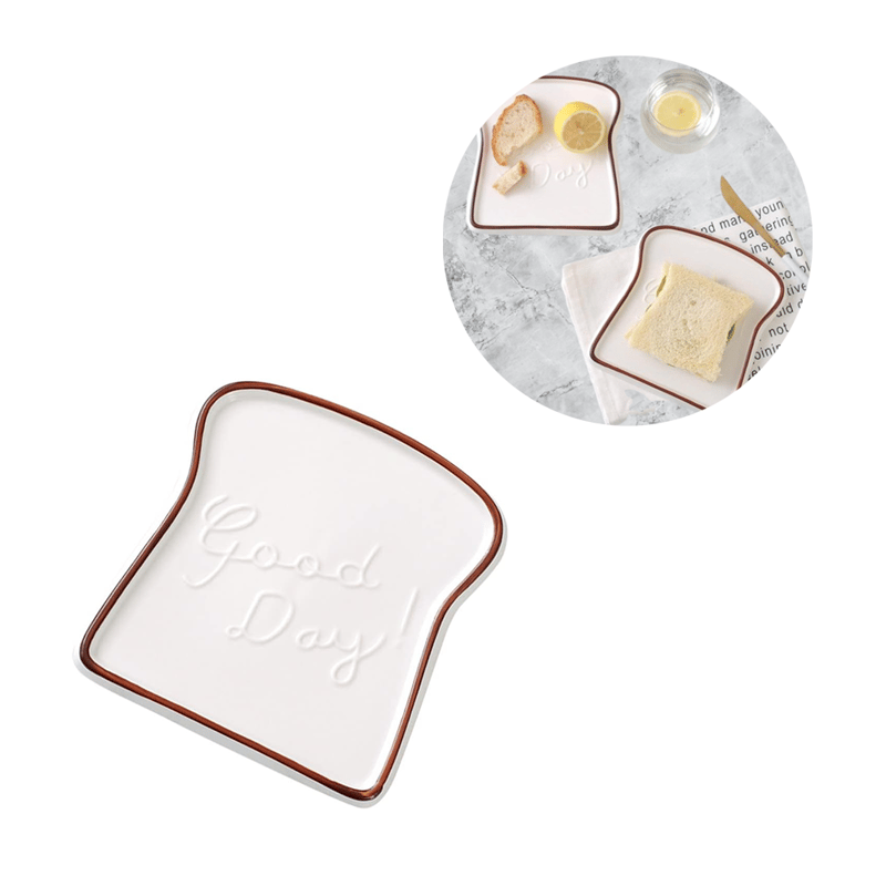 175x165mm) Keramik Toast Teller Frühstück Good Day