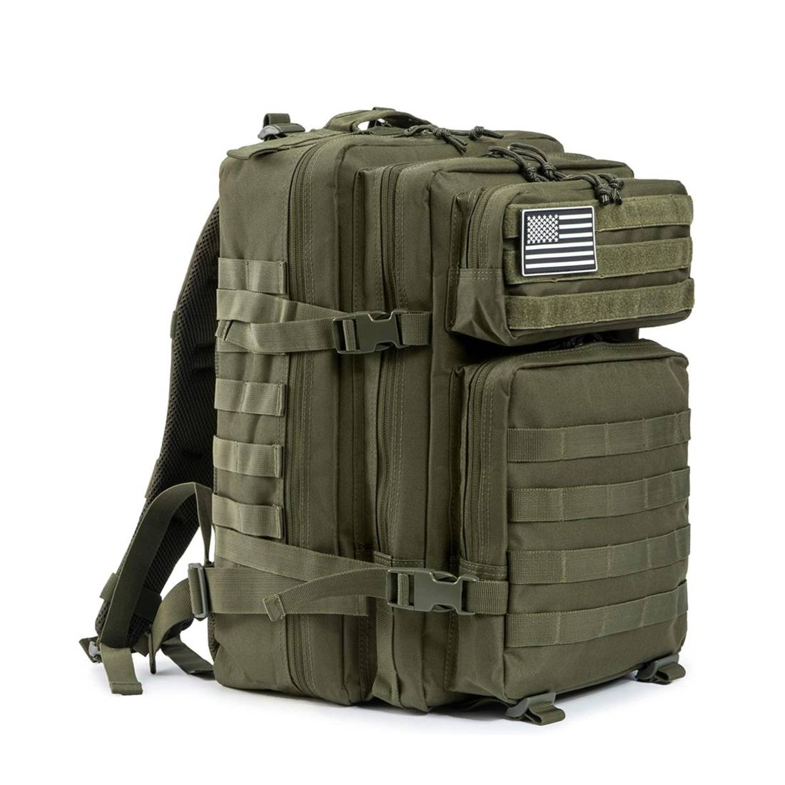 Sac à Dos Tactique Militaire Molle 60L Randonnée Camping Voyage - Oxford Noir