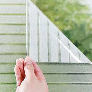 Fensterfolie Statisch Haftend – 45 X 370 Cm, Milchig Matt. Ohne Kleber, Wiederverwendbar, Blockiert 84% UV-Strahlen.