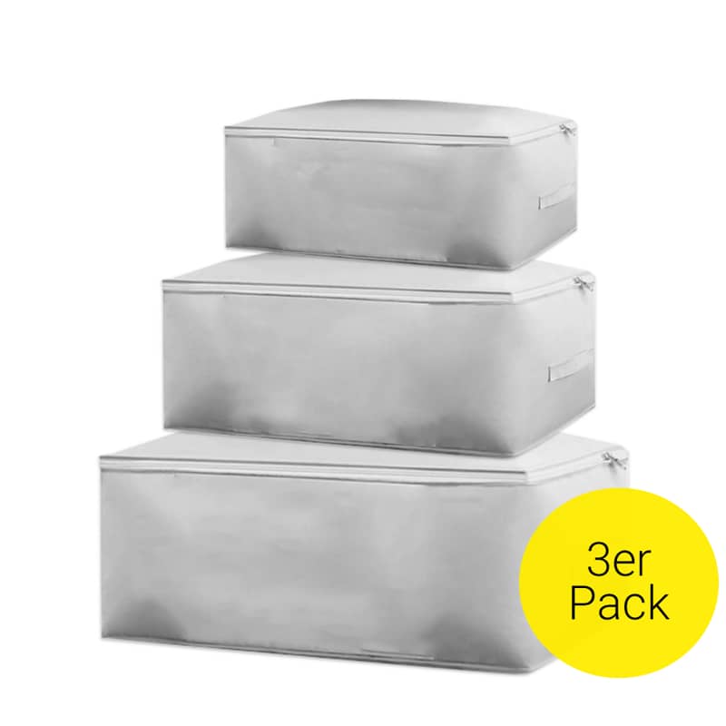 3er Set Aufbewahrungs Tasche Bettwäsche Organizer
