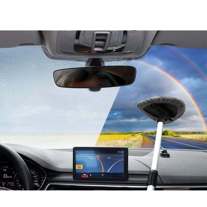 Einziehbarer Auto-Rückspiegel-Wischer, tragbare Schneebürste, passend für