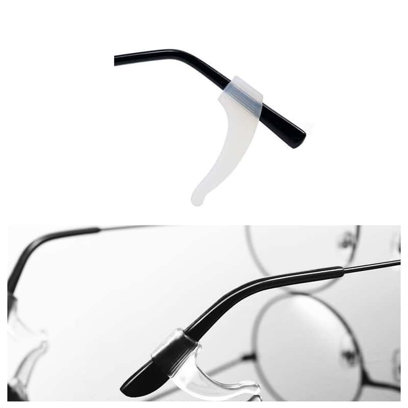 Metall Dünne Sonnenbrillen Brillenbeine eternal use 10 Paar Antirutsch Brillenbügel Silikon Antirutsch Überzüge Brillen Zubehör für Sportbrillen Sonnenbrille Skibrillen Zubehör Schwarz 