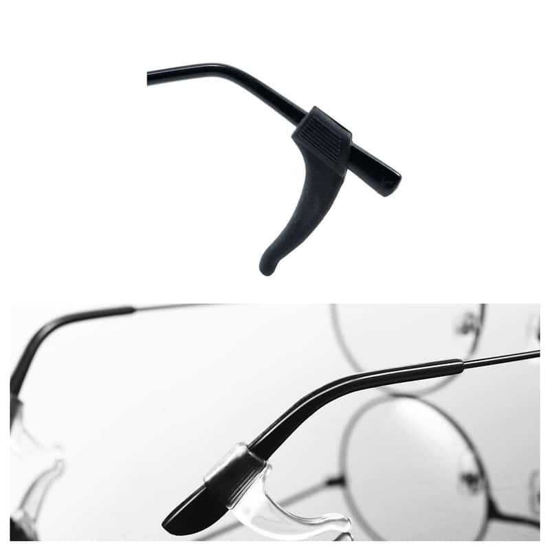 Dokpav 5 Paare Silikon Antirutsch Überzüge für Brillen Sonnenbrillen,  Schwarz Brille Ohrbügel Gläser Ohrhaken, Bügelenden rutschfeste  Fassunghalter, Brille Antirutsch Brillenbügel Fassungshalter : :  Drogerie & Körperpflege