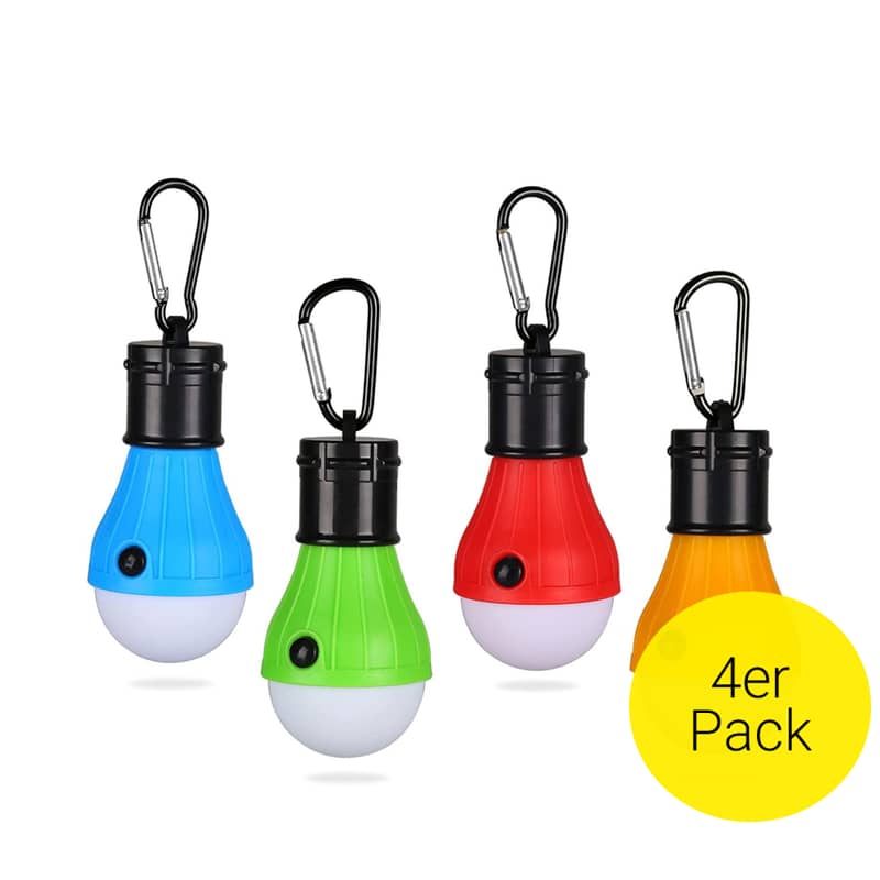 4er Set) LED Hängelampe Camping Retro Glühbirne