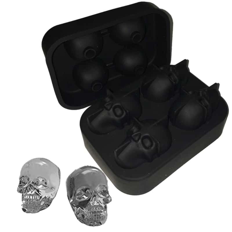 12x Halloween-Deko Skull Totenköpfe aus Kunststoff 4,5 x 4 x 3,5 cm 