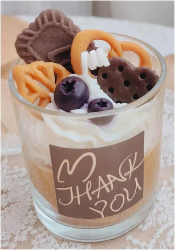 Duft Kerze im Glas Aromatherapie Home Deko Dessert