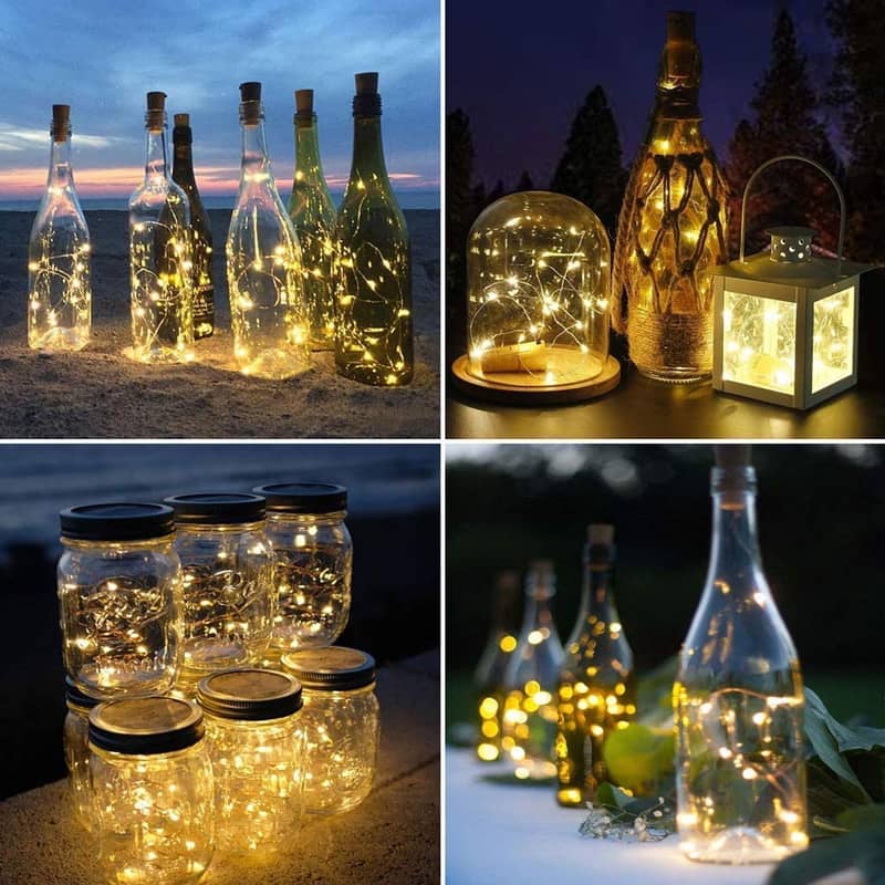 Flaschenlicht 20-LED´s Korken Look Warmweiss (2m)