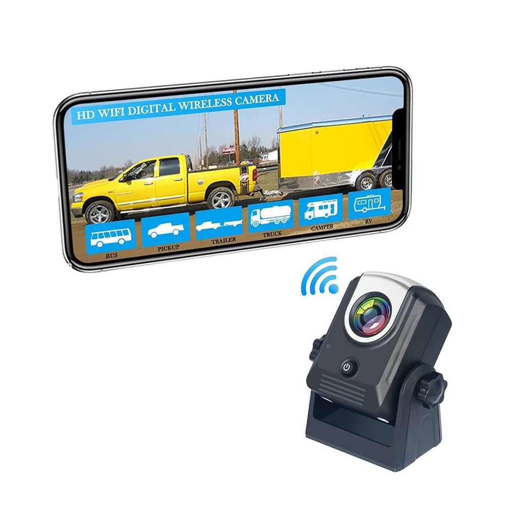 Caméra De Recul WiFi Magnétique - Vision Nuit, Batterie Intégrée, Pour IPhone/Android - Pour Remorque, Bateau